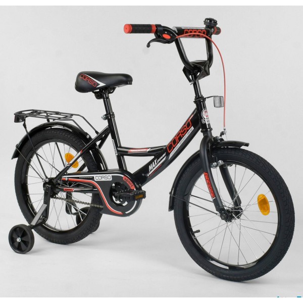 Велосипед детский Corso Classic 16 дюймов CL-16 P 4482 черный изображение 1
