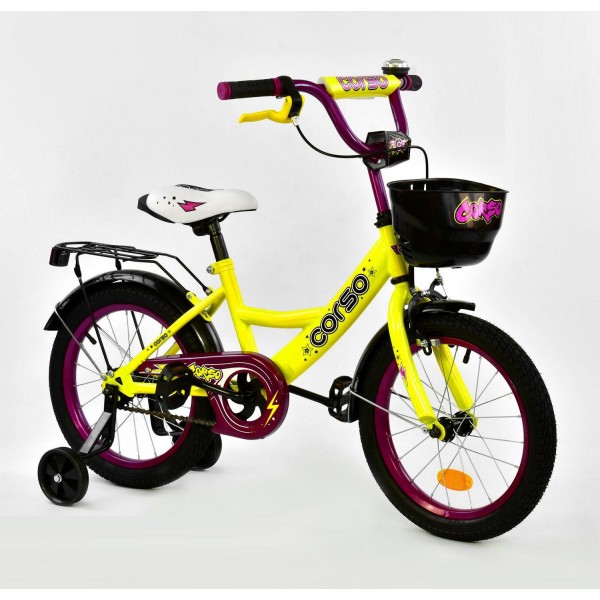 Велосипед детский Corso Classic 16 дюймов G-16740 желтый изображение 1