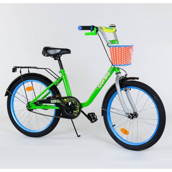 Велосипед детский Corso Flower 20 дюймов с корзинкой изображение 2