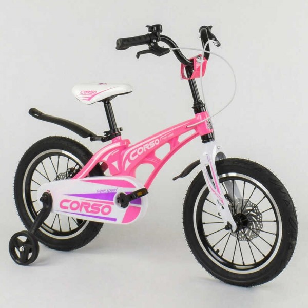 Велосипед детский Corso Magnesium 16 дюймов усиленные спицы изображение 6