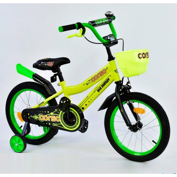 Велосипед детский Corso Max Energy 16 дюймов R - 16140 желтый изображение 1
