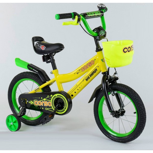 Велосипед детский Corso Max Energy 14 дюймов R - 14135 желтый изображение 1