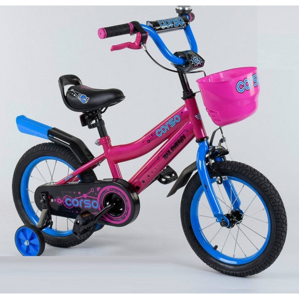 Велосипед детский Corso Max Energy 14 дюймов R - 14460 розовый изображение 1