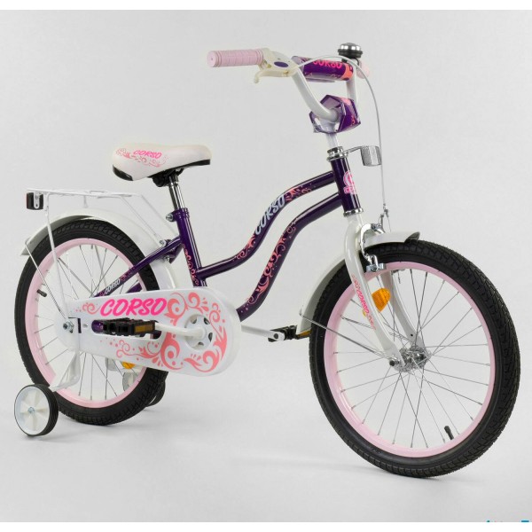 Велосипед детский Corso Star Т-85234 18 дюймов фиолетовый изображение 1