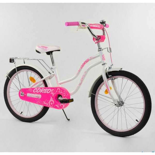 Велосипед детский Corso Star Т-07504 20 дюймов белый изображение 1