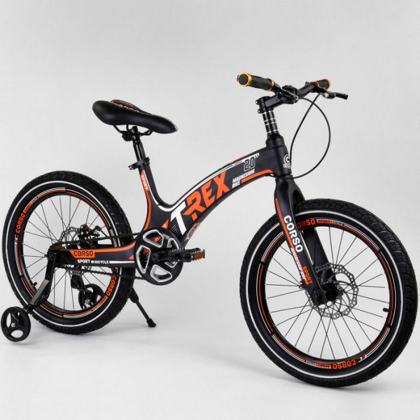 Велосипед детский Corso T-Rex 38027 20 дюймов усиленные спицы изображение 1