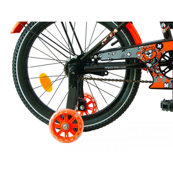 Велосипед детский Impuls Beaver 18 дюймов черно-оранжевый изображение 3