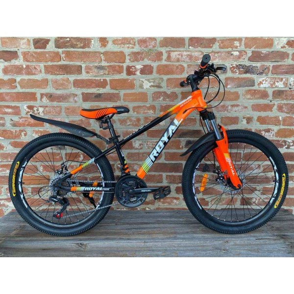 Велосипед Royal Drive 24 черно-оранжевый 2024 изображение 2