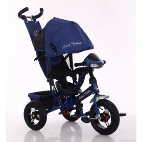 Велосипед детский трехколесный, надувные колеса+фара Бест Трайк 6588B синий, Best Trike изображение 1