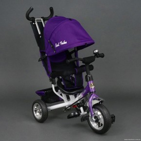 Велосипед трехколесный детский с ручкой Best Trike 6588 пена колеса фиолетовый