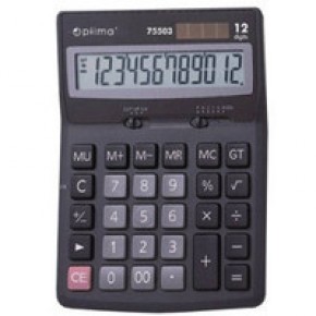 Калькулятор настольный Optima О75503, 12-ти разрядный