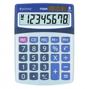 Калькулятор настольный Optima О75504, 8-ми разрядный