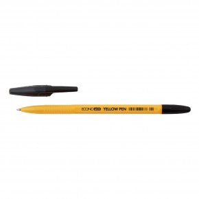 Ручка шариковая Economix YELLOW PEN Е10187-01, черная
