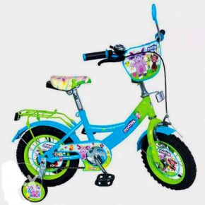 Велосипед Лунтик 16 дюймов детский двухколесный голубой, фиолетовый изображение 3