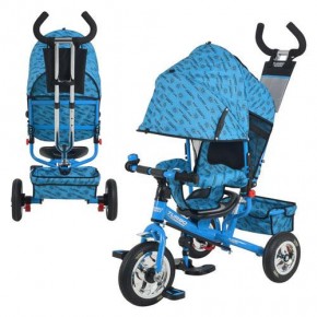 Велосипед детский трехколесный, колеса надувные, Турбо Трайк M 5361, Turbo Trike  голубой