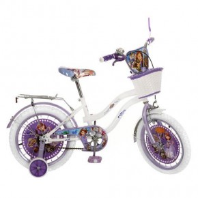 Велосипед Профи Принцесса София 16дюймов Profi Sofia велосипед для девочки двухколесный с белыми колесами