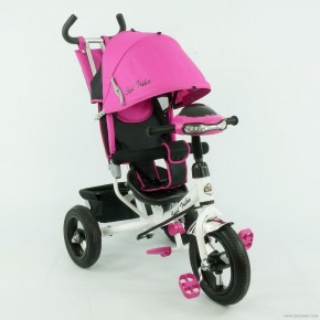 Велосипед детский трехколесный, надувные колеса+фара Бест Трайк 6588B, Best Trike  розовый изображение 1