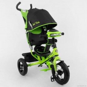 Велосипед детский трехколесный, надувные колеса+фара Бест Трайк 6588B, Best Trike  зеленый изображение 1
