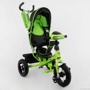 Велосипед детский трехколесный, надувные колеса+фара Бест Трайк 6588B, Best Trike  зеленый изображение 4