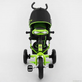 Велосипед детский трехколесный, надувные колеса+фара Бест Трайк 6588B, Best Trike  зеленый изображение 5