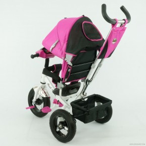 Велосипед детский трехколесный, надувные колеса+фара Бест Трайк 6588B, Best Trike  розовый изображение 3