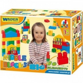 Конструктор большой 70 элементов в коробке Wader, 41560, Вадер для детей