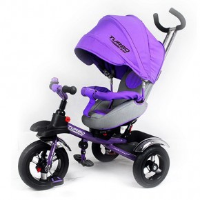 Велосипед детский трехколесный Turbo Trike М-3193 надувные колеса поворотное сиденье Турбо трайк фиолетовый изображение 1
