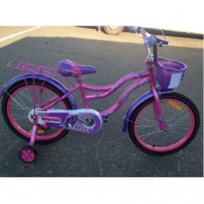 Детский велосипед Azimut Kiddy 16 дюймов для девочки от 4 лет до 7 лет фиолетовый изображение 3