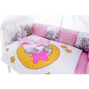 Детская постель Babyroom Bortiki Print-08  pink teddy изображение 2