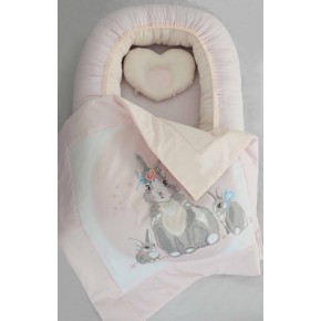 Кокон-гнездышко Baby Veres Summer Bunny pink с одеялом изображение 8