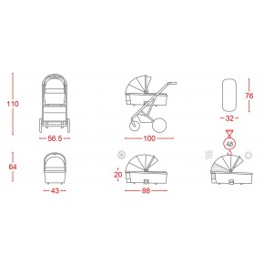 Коляска 2 в 1 Carrello Aurora CRL-6505 Almond Beige 2023 изображение 6