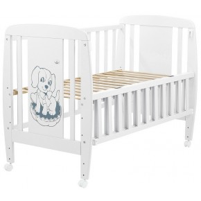 Кровать Babyroom Собачка откидной бок, колеса DSO-01  бук белый изображение 1