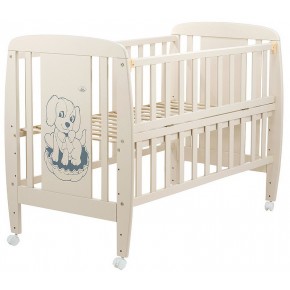 Кровать Babyroom Собачка откидной бок, колеса DSO-01  бук слоновая кость изображение 2