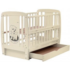 Кровать Babyroom Собачка маятник, ящик, откидной бок DSMYO-3  бук слоновая кость изображение 3