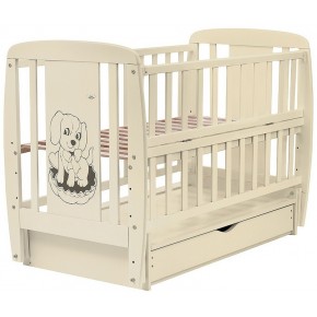 Кровать Babyroom Собачка маятник, ящик, откидной бок DSMYO-3  бук слоновая кость изображение 4