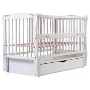 Кровать Babyroom Элит маятник, ящик, откидной бок DEMYO-5  бук белый изображение 2