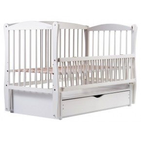 Кровать Babyroom Элит маятник, ящик, откидной бок DEMYO-5  бук белый изображение 4