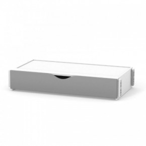 Кроватка Верес ЛД6 бело-графитовый с ящиком и маятником изображение 4