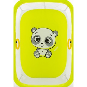 Манеж Qvatro LUX-02 мелкая сетка  желтый (panda) изображение 2
