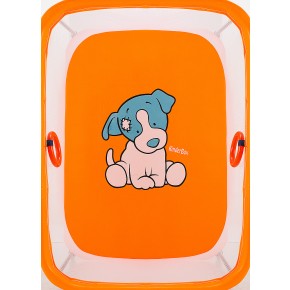 Манеж Qvatro LUX-02 мелкая сетка  оранжевый (dog) изображение 2