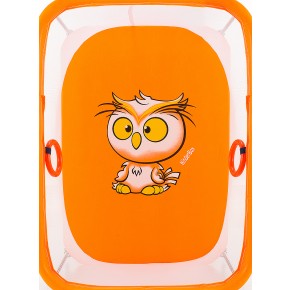 Манеж Qvatro LUX-02 мелкая сетка  оранжевый (owl) изображение 2