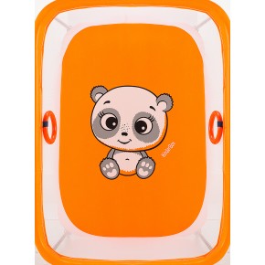 Манеж Qvatro LUX-02 мелкая сетка  оранжевый (panda) изображение 2