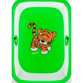 Манеж Qvatro LUX-02 мелкая сетка  зеленый (tiger) изображение 2