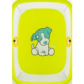 Манеж Qvatro Солнышко-02 мелкая сетка  желтый (dog) изображение 2
