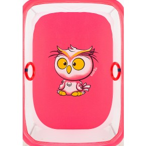 Манеж Qvatro Солнышко-02 мелкая сетка  розовый (owl) изображение 2