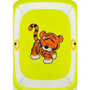 Манеж Qvatro LUX-02 мелкая сетка  желтый (tiger) изображение 2