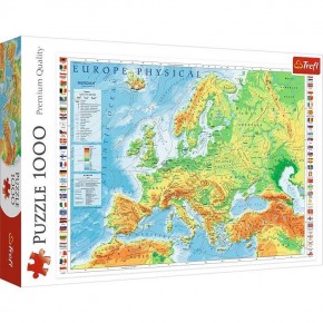 Пазлы Trefl Физическая карта Европы 10605 1000 элементов