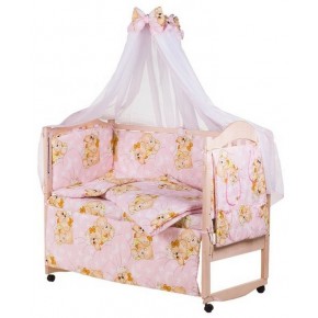 Детская постель Qvatro Gold RG-08 рисунок  розовая (мишки спят)