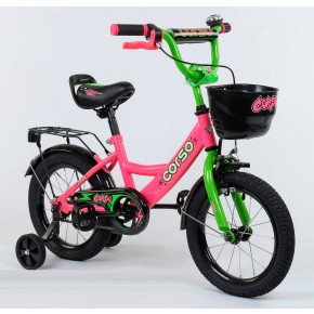Велосипед детский Corso Classic 14 дюймов G-14002 розовый изображение 1