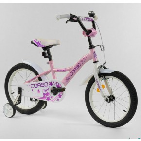 Велосипед детский Corso Classic 16 дюймов S-60882 розовый